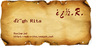 Ágh Rita névjegykártya