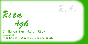 rita agh business card